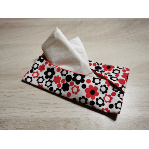 Pochette à mouchoirs blanche fleurs