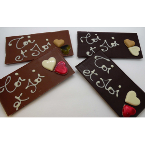 Tablette st valentin chocolat lait