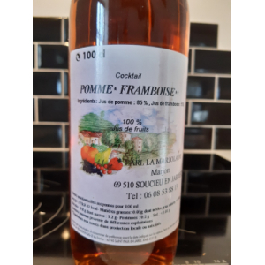 Jus de pomme framboise