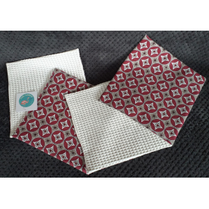 Essuie-tout lavable 'soleil rouge'