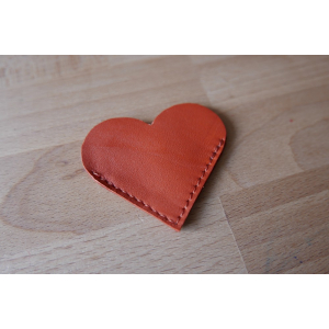 Marque page coeur orange