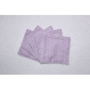 Lot cotons lavables bambou étoiles violettes