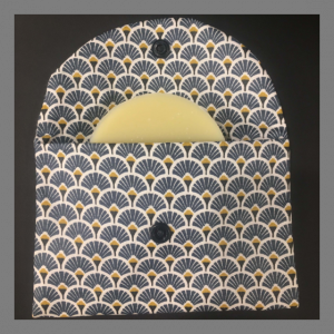 Savon accessoire - pochette savon bleue