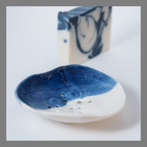 Savon accessoire - porte savon bleu