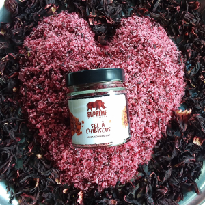Gros sel de salies de bearn à l'hibiscus