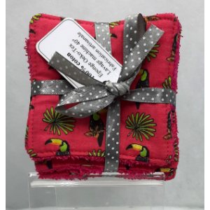 10 lingettes lavables éponge de coton