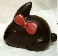 Petit lapin chocolat noir garni