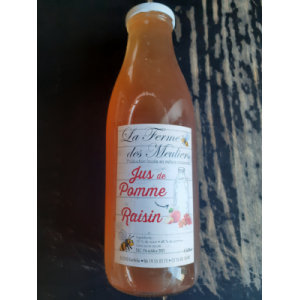Jus de pomme raisin plat