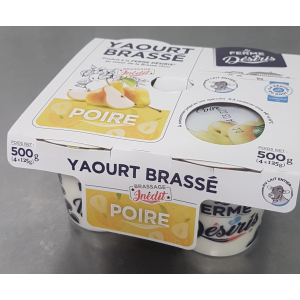 Yaourts brassés poire