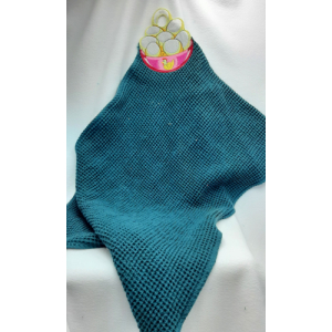 Torchon avec accroche brodée