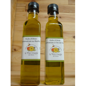 Huile d 'olive aromatisée à l'ail des ours