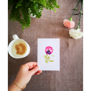 Carte aquarelle (+enveloppe) pensée