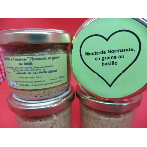 Moutarde en grain au basilic