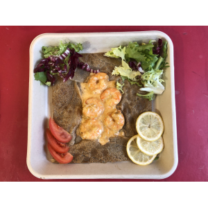 Galette crevettes au gingembre et safran