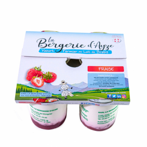 Pack 4 yaourt brebis bio 'fraise'