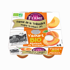 Yaourt brassé abricot fermier et bio 4x125g