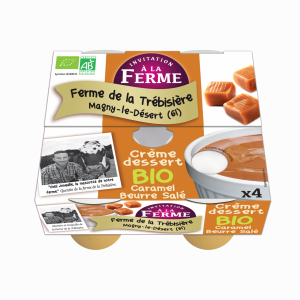 Crème dessert caramel fermière et bio 4x100g