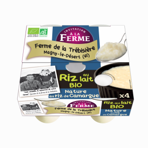 Riz au lait fermier et bio 4x125g