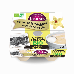Crème dessert vanille fermière et bio 4x100g