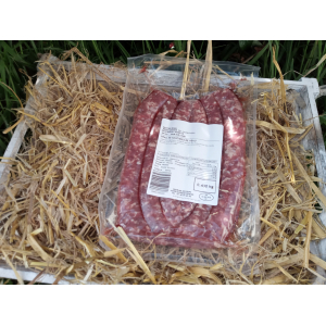 6 saucisses de veau race rouge des près