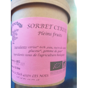 Sorbet pleins fruits cerise