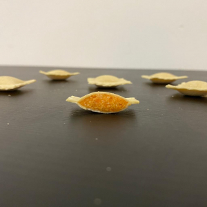 Raviolis carottes grillées/cumin/parmesan