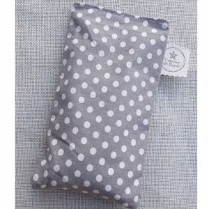 Bouillotte sèche (gris clair à pois)