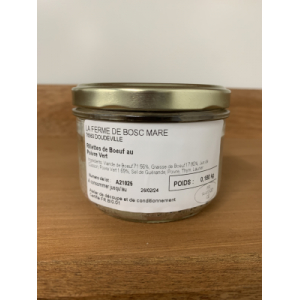 Rillettes de bœuf au poivre vert