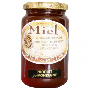 Miel de montagne, pot en verre