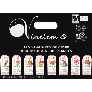 Valisette vinaigre de cidre 100ml bio x 8