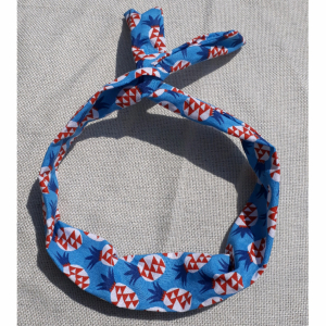 Bandeau cheveux 'ananas' bleu