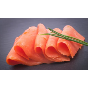 Tranches de truite fumee