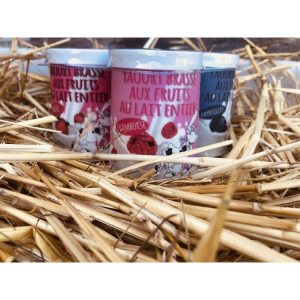 Assortiment de yaourt aux fruits rouges