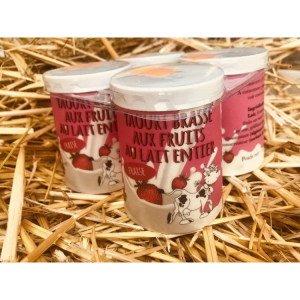 Lot de 4 yaourts brassés fraise