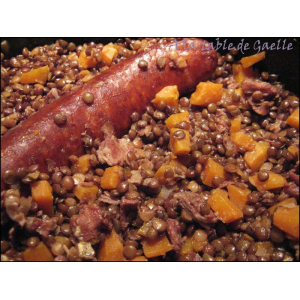 Saucisses aux lentilles