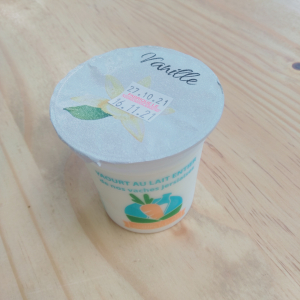 1 yaourt brassé à la vanille