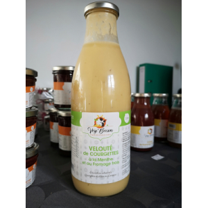 Velouté courgette menthe et fromage frais