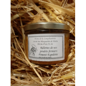 Rillettes poulet piment espelette