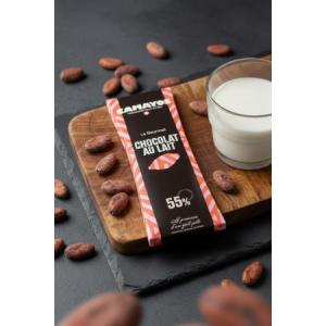 Tablette de chocolat au lait 55% de cacao