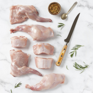 Lapin fermier decoupe