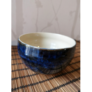 Bol en grès bleu gentiane