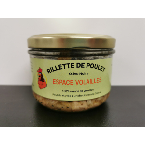 Rillette de volailles aux olives noires
