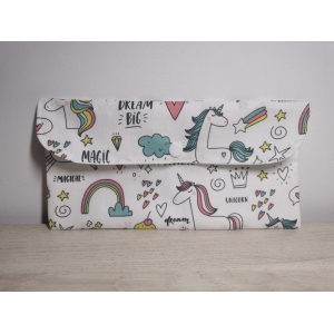 Pochette plate licornes