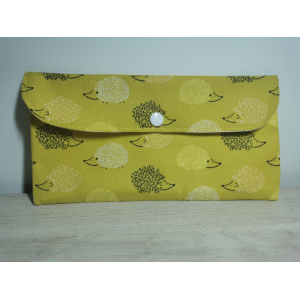 Pochette plate jaune hérisson