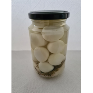 Verrine d'oeufs de caille au vinaigre blanc