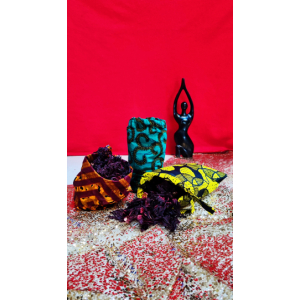 Fleurs d'hibiscus et son sac en wax