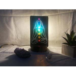 Ardoise éclairée 'femme chakra'-petit modèle