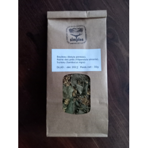 Tisane bouleau, reine des près, sureau