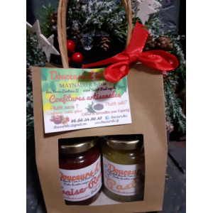 Coffret fraises-roses et pastèque