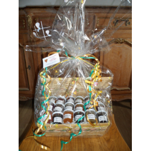 Panier cadeau 18 mig confitures et gelees